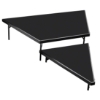 National Public Seating SPST482LP 2-Tier Seated Riser Stage Pie Section, Polydeck (48" Deep Tiers) choral risers, band risers, school risers, seated risers, angle, wedge
