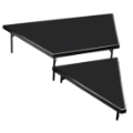 National Public Seating SPST482LP 2-Tier Seated Riser Stage Pie Section, Polydeck (48" Deep Tiers)