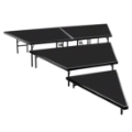 National Public Seating SPST483LP 3-Tier Seated Riser Stage Pie Section, Polydeck (48" Deep Tiers)