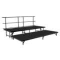 National Public Seating SST482LP 2-Level Seated Riser Straight Stage Set, Polydeck (48" Deep Tiers)