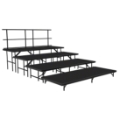 National Public Seating SST484LP 4-Level Seated Riser Straight Stage Set, Polydeck (48" Deep Tiers)