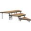 National Public Seating SCRC36HB 3-Level Seated Choral Riser Set, Hardboard (36" Deep Tiers) - NPS-SCRC36HB