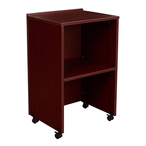 Oklahoma Sound 112 AV Cart/Lectern Base, Mahogany - ARCHIVED teaching lecterns, training lecterns, lecterns, non sound lecterns, school furniture, college furniture, university furniture, church