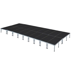 ProFlex 16x36 Indoor/Outdoor Portable Stage 16x36, 36x16, 16 x 36, 576 square foot stage, adjustable height stage, multi-height stage, indoor outdoor stage