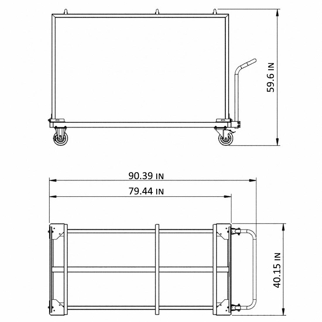 ProFlex PFGRTR Guard Rail Storage Trolley | StageDrop