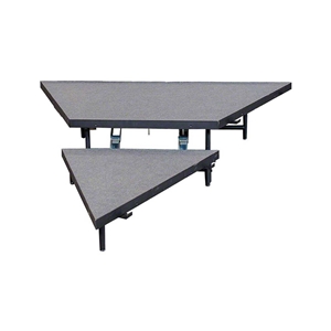 Staging 101 2-Tier Seated Riser Wedge/Stage Pie Section (48" Deep Tiers) choral risers, band risers, school risers, seated risers, angle, wedge, curved riser, triangle riser, choir stage risers