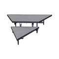 Staging 101 2-Tier Seated Riser Wedge/Stage Pie Section (48" Deep Tiers)