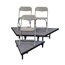 Staging 101 2-Tier Seated Riser Wedge/Stage Pie Section (48" Deep Tiers) - S2WS