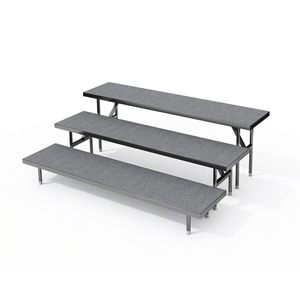 Staging 101 3-Tier Straight Standing Choral Riser choral risers, chorus risers, choir risers, standing risers, school risers