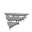 Staging 101 3-Tier Seated Riser Wedge/Stage Pie Section (48" Deep Tiers) - S3WS