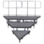 Staging 101 3-Tier Seated Riser Wedge/Stage Pie Section (48" Deep Tiers) - S3WS