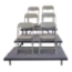 Staging 101 3-Tier 4' Wide Seated Riser Straight Section (48" Deep Tiers) - S4FT3SS