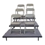 Staging 101 3-Tier 4' Wide Seated Riser Straight Section (48" Deep Tiers) - S4FT3SS