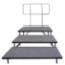 Staging 101 3-Tier 4' Wide Seated Riser Straight Section (48" Deep Tiers) - S4FT3SS