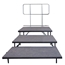 Staging 101 3-Tier 4' Wide Seated Riser Straight Section (48" Deep Tiers) - S4FT3SS