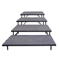 Staging 101 4-Tier 4' Wide Seated Riser Straight Section (48" Deep Tiers)