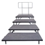 Staging 101 4-Tier 4' Wide Seated Riser Straight Section (48" Deep Tiers) - S4FT4SS