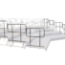 Staging 101 Side Guard Rail Package for 4-Tier Seated Risers - S4SGRAIL
