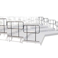 Staging 101 Side Guard Rails for 4-Tier Seated Risers (8-pack)