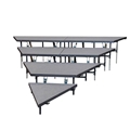 Staging 101 4-Tier Seated Riser Wedge/Stage Pie Section (48" Deep Tiers)