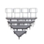 Staging 101 4-Tier Seated Riser Wedge/Stage Pie Section (48" Deep Tiers) - S4WS