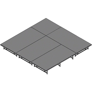 Staging 101 12x12 Portable Stage 24"-32" High 12x12, 12 x 12, 144 square feet, folding stage, dual height, adjustable height, 4x36, 4 x 36, 36x4