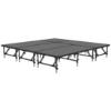 Staging 101 12'x12' Portable Stage, 24"-32" Adjustable Height 12x12, 12 x 12, 144 square feet, folding stage, dual height, adjustable height, 4x36, 4 x 36, 36x4