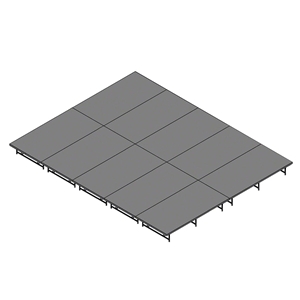 Staging 101 16x20 Portable Stage 24"-32" High 16x20, 20x16, 20 x 16 staging platform, stage deck, dual height, dual height, adjustable