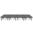 Staging 101 8'x16' Portable Stage with Wheels, 24"-32" High (4'x4' Units) - SDS44-12832