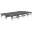 Staging 101 8'x16' Portable Stage with Wheels, 24"-32" High (4'x4' Units) - SDS44-12832