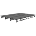 Staging 101 12'x16' Portable Stage with Wheels, 16"-24" High (4'x4' Units)