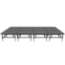 Staging 101 12'x16' Portable Stage with Wheels, 24"-32" High (4'x4' Units)  - SDS44-19232