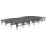 Staging 101 12'x24' Portable Stage with Wheels, 24"-32" High (4'x4' Units) - SDS44-28832