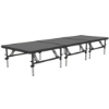 Staging 101 4'x12' Portable Stage with Wheels, 24"-32" High (4'x4' Units) 4x12, 12x4, 4 x 12 staging platform, stage deck, dual height, adjustable height