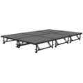 Staging 101 8'x12' Portable Stage with Wheels, 16"-24" High (4'x4' Units)