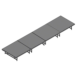 Staging 101 4x16 Portable Stage 16"-24" High (4x4 units) 4x16x16, 16x4x24, 4 x 16, 64 sqft, 64 square foot stage, dual height, adjustable height
