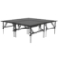 Staging 101 8'x8' Portable Stage with Wheels, 24"-32" High (4'x4' Units) - SDS44-6432-8X8