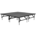 Staging 101 8'x8' Portable Stage with Wheels, 24"-32" High (4'x4' Units)