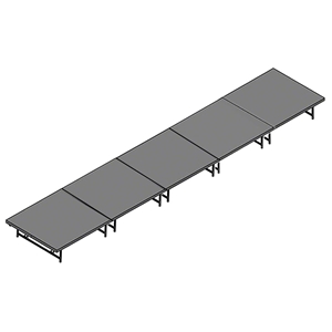 Staging 101 4x20 Portable Stage 24"-32" High 4x20, 20x4, 4 x 20 staging platform, stage deck, dual height, adjustable height