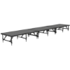 Staging 101 4'x24' Portable Stage, 24"-32" Adjustable Height 12x8, 8x12, 24x4, 4x24, 12 x 8, 4 x 24, 96 sqft, 96 square foot stage, dual height, adjustable height, small stage