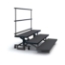 Staging 101 3-Tier Straight Folding Choral Riser with Guard Rail - SF3SCCGR-SF3SCIGR