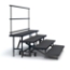 Staging 101 4-Tier Wedge Folding Choral Riser with Guard Rail - SF4WCCGR-SF4WCIGR