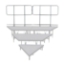 Staging 101 Back Guard Rails for 3-Tier Wedge Seated Risers (2-pack) - SGRW24D