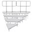 Staging 101 Back Guard Rails for 4-Tier Wedge Seated Risers (2-pack) - SGRW32D