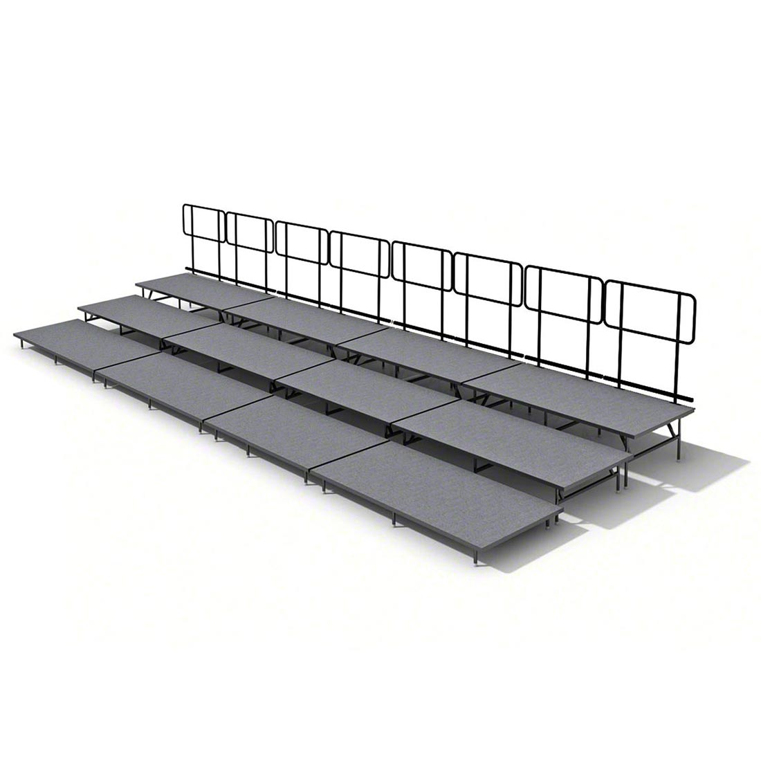 Staging 101 3-Tier 32' Straight Seated Riser (Fits 48 Chairs) | StageDrop