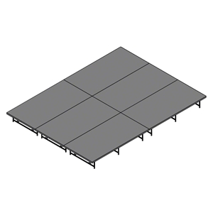 Staging 101 12x16 Portable Stage, 16"-24" High stage 101, staging 101 portable stage, 12x16, 16x12, 24x8, 8x24, 192 square feet, dual height, adjustable height