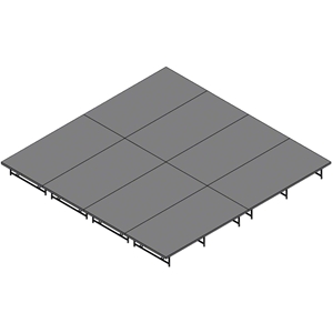 Staging 101 16x16 Portable Stage, 16"-24" High 16x16, 16 x 16 staging platform, stage deck, dual height, adjustable height, 8x32, 32x8, 8 x 32, 32 x 8