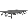 Staging 101 8'x12' Portable Stage, 24"-32" Adjustable Height stage 101, staging 101 portable stage, 12x8, 8x12, 24x4, 4x24, 96 square feet, small stage, dual height, adjustable height