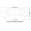 Staging 101 3-Tier Seated Riser System - 44' Long (fits 60 Chairs) - SWSSWS-3SR