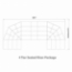 Staging 101 4-Tier Seated Riser System - 51' Long (fits 116 Chairs) - SWWSHSWWS-4SR